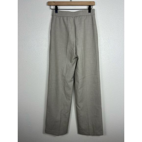 Aritzia Wilfred Alanya Wide Leg High Rise Pant Taupe Sz 2 Business Casual Office - Picture 9 of 9